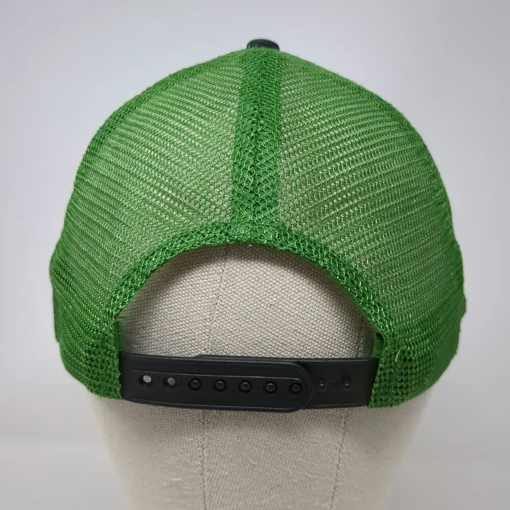 John Deere Trucker Hat Black Green One Size Snapback Mesh Logo Agriculture